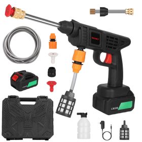 Cordless Pressure Washer Portable Electric Power Washer High Pressure Water Sprayer 363PSI Car Washer Cleaner with 12000mAh 48V Rechargeable Batt