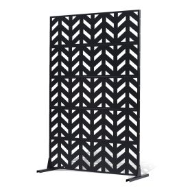 Metal Privacy Screen 47" x 72" Freestanding Outdoor Privacy Screens for Patio