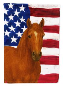 Chestnut Tennessee Walking Horse American House Flag Large Porch Sleeve Pole Decorative Outside Yard Banner Artwork Wall Hanging, Polyester