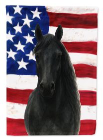 Black Morgan Horse American House Flag Large Porch Sleeve Pole Decorative Outside Yard Banner Artwork Wall Hanging, Polyester, House Size, Multic