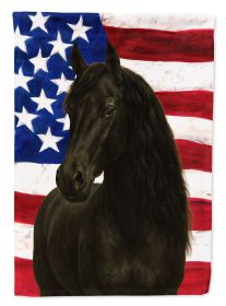 Black Paso Fino Horse American House Flag Large Porch Sleeve Pole Decorative Outside Yard Banner Artwork Wall Hanging, Polyester, House Size