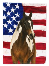 Tobiano Paint Horse American House Flag Large Porch Sleeve Pole Decorative Outside Yard Banner Artwork Wall Hanging, Polyester, House Size, Multi