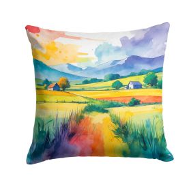 Gay Pride in Rural Spaces Throw Pillow Machine Washable, Indoor Outdoor Decorative Pillow for Couch, Bed or Patio, 18Hx18W