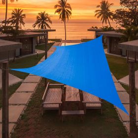 Artpuch Custom Size Sky Blue Sun Shade Sail Triangle Canopy 185 GSM Durable Fabric UV Block Awning for Outdoor Patio Garden Backyard (Customized (Color: Sky Blue, size: 09'x20')