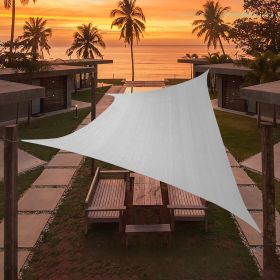 Artpuch Custom Size Light Gray Sun Shade Sail Triangle Canopy 185 GSM Durable Fabric UV Block Awning for Outdoor Patio Garden Backyard (Customize (Color: Light Gray, size: 13'X26')
